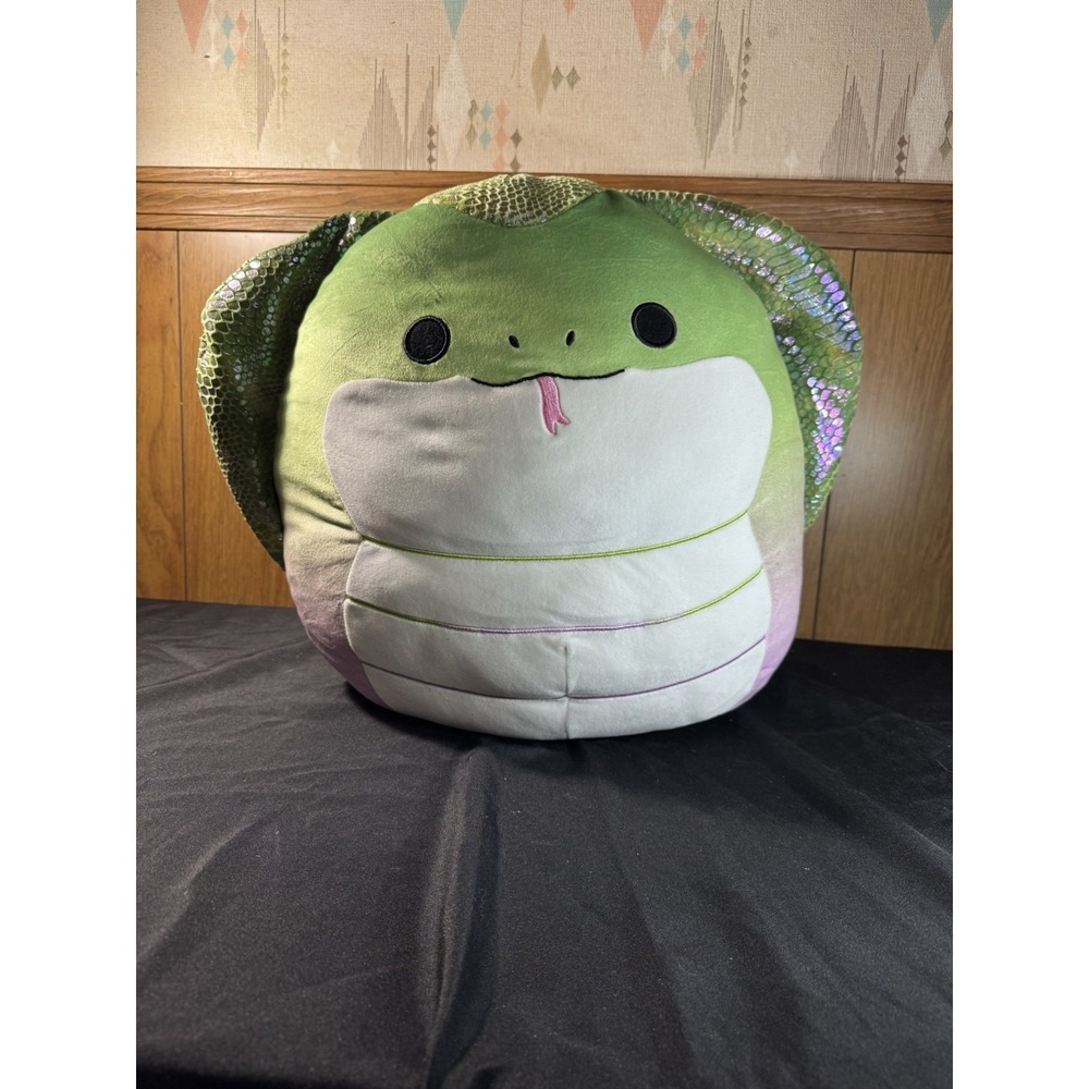 NEW Squishmallows Kelly Toys 16 inch Cobra Snake KHALED Iridescent Scales NWT